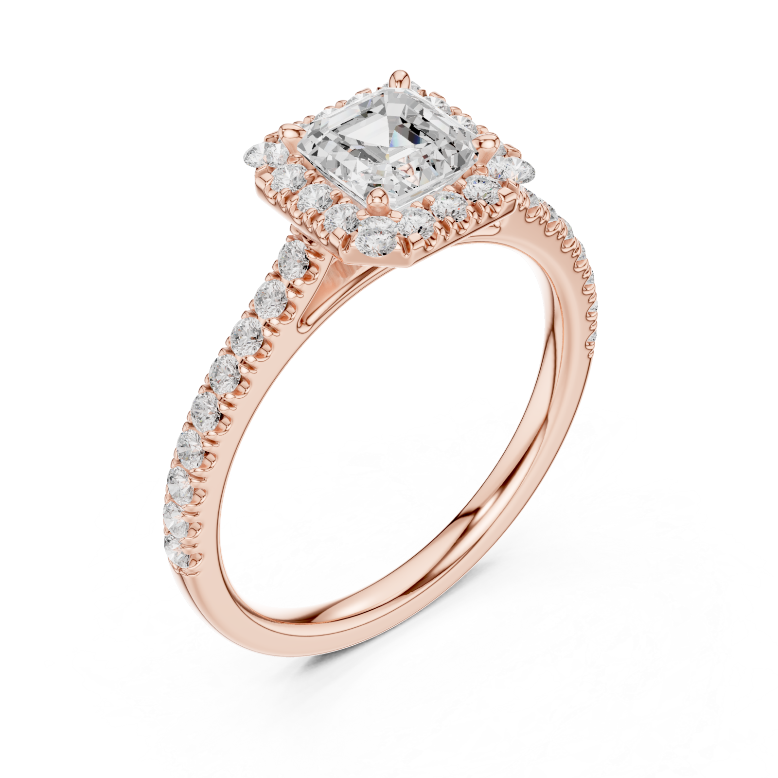  Rose Gold Celestial Harmony Halo Band Ring Right View