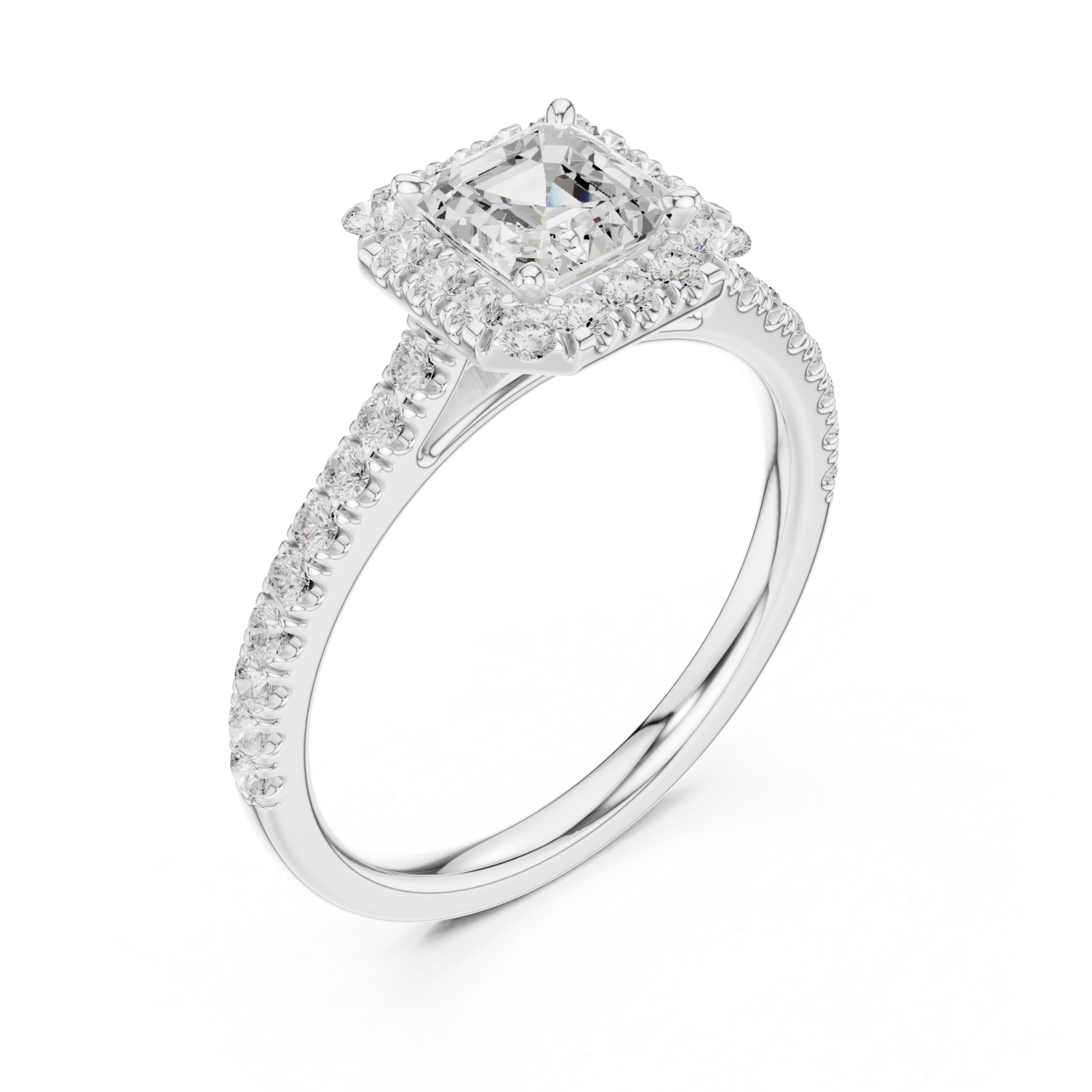 White Gold Celestial Harmony Halo Band Ring Right View