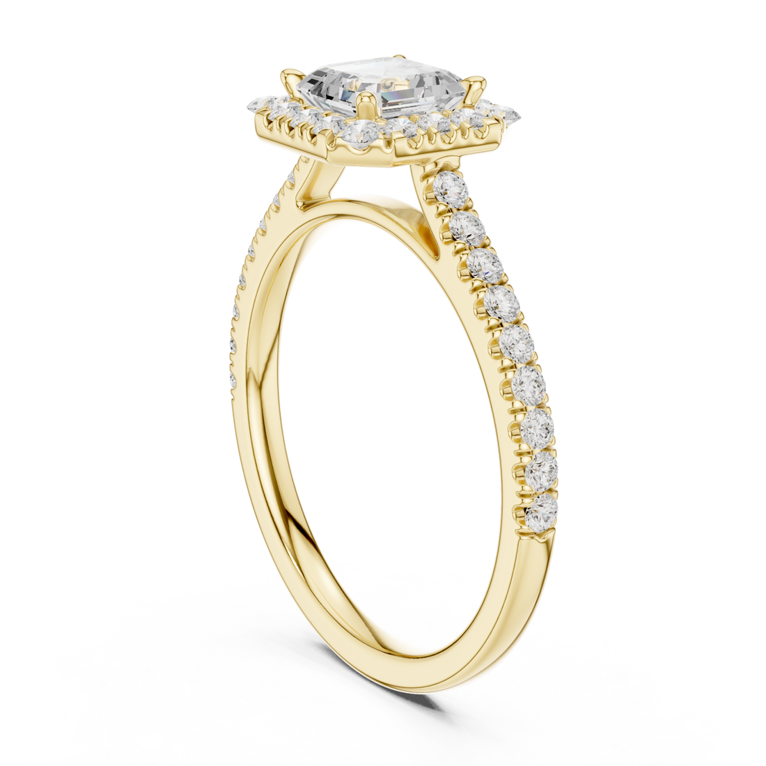 Gold Celestial Harmony Halo Band Ring Right View