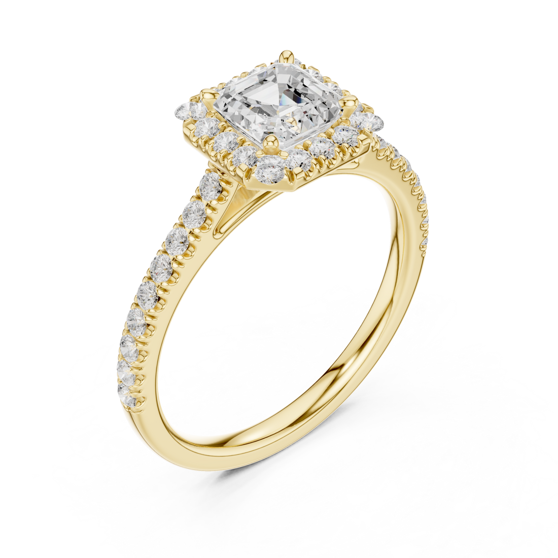 Gold Celestial Harmony Halo Band Ring Right View