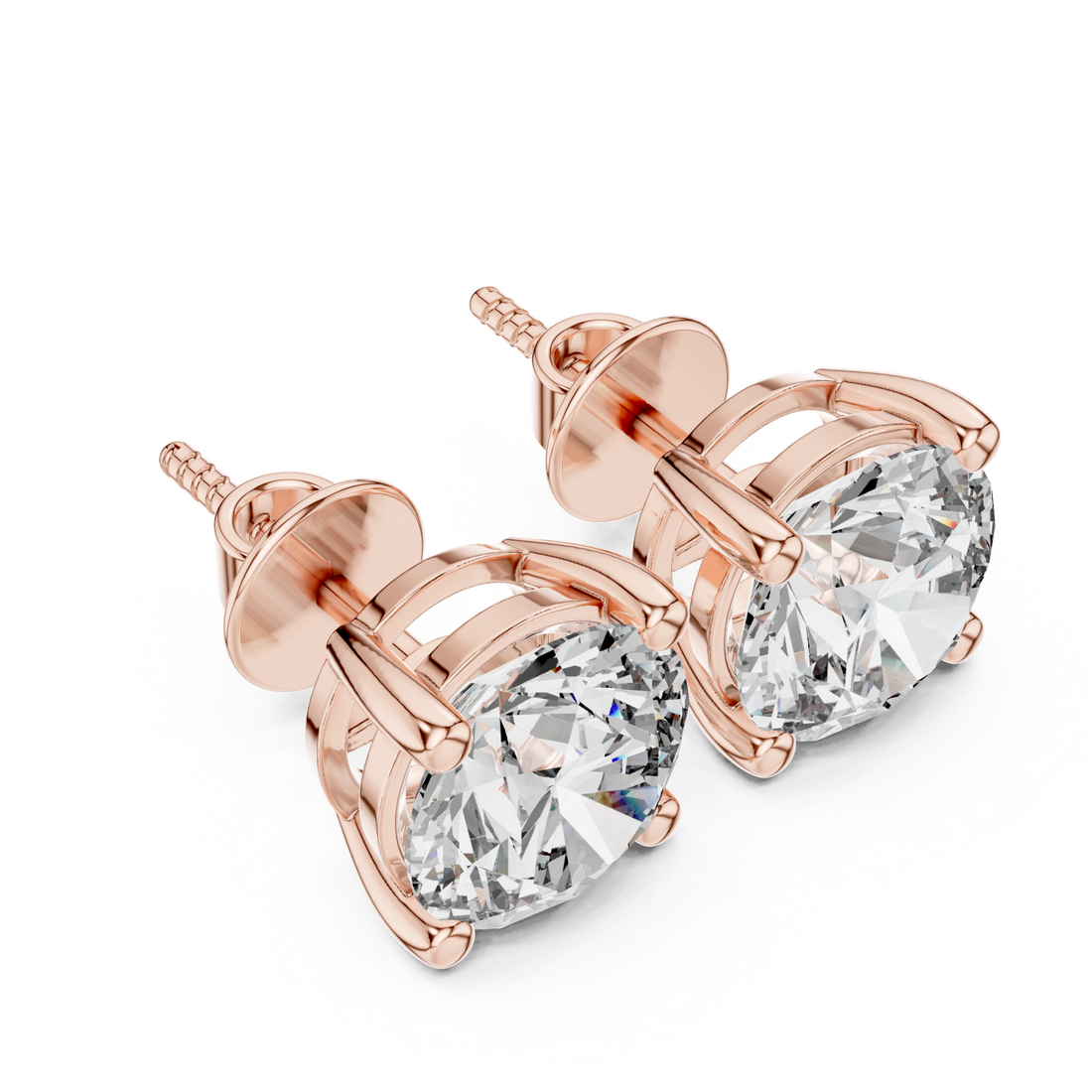  Rose Gold Pure Radiance Stud Earrings Right View