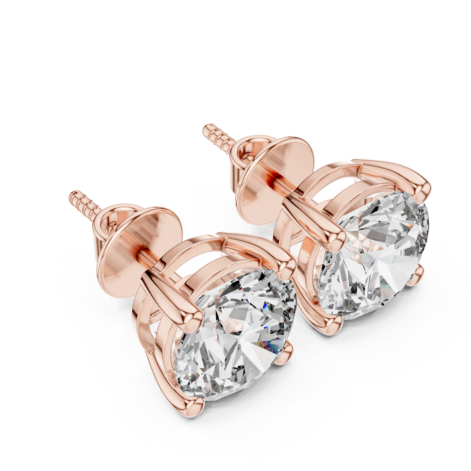  Rose Gold Pure Radiance Stud Earrings Right View