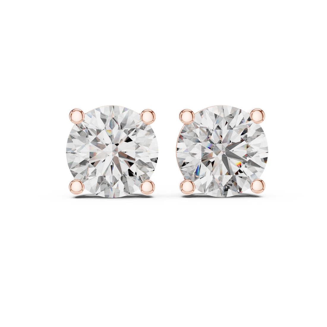  Rose Gold Pure Radiance Stud Earrings Right View