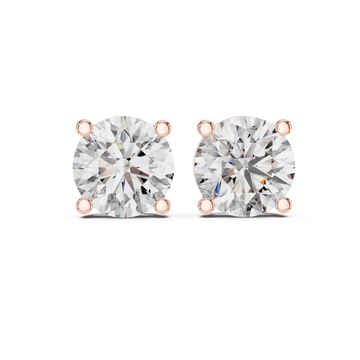  Rose Gold Pure Radiance Stud Earrings Front View
