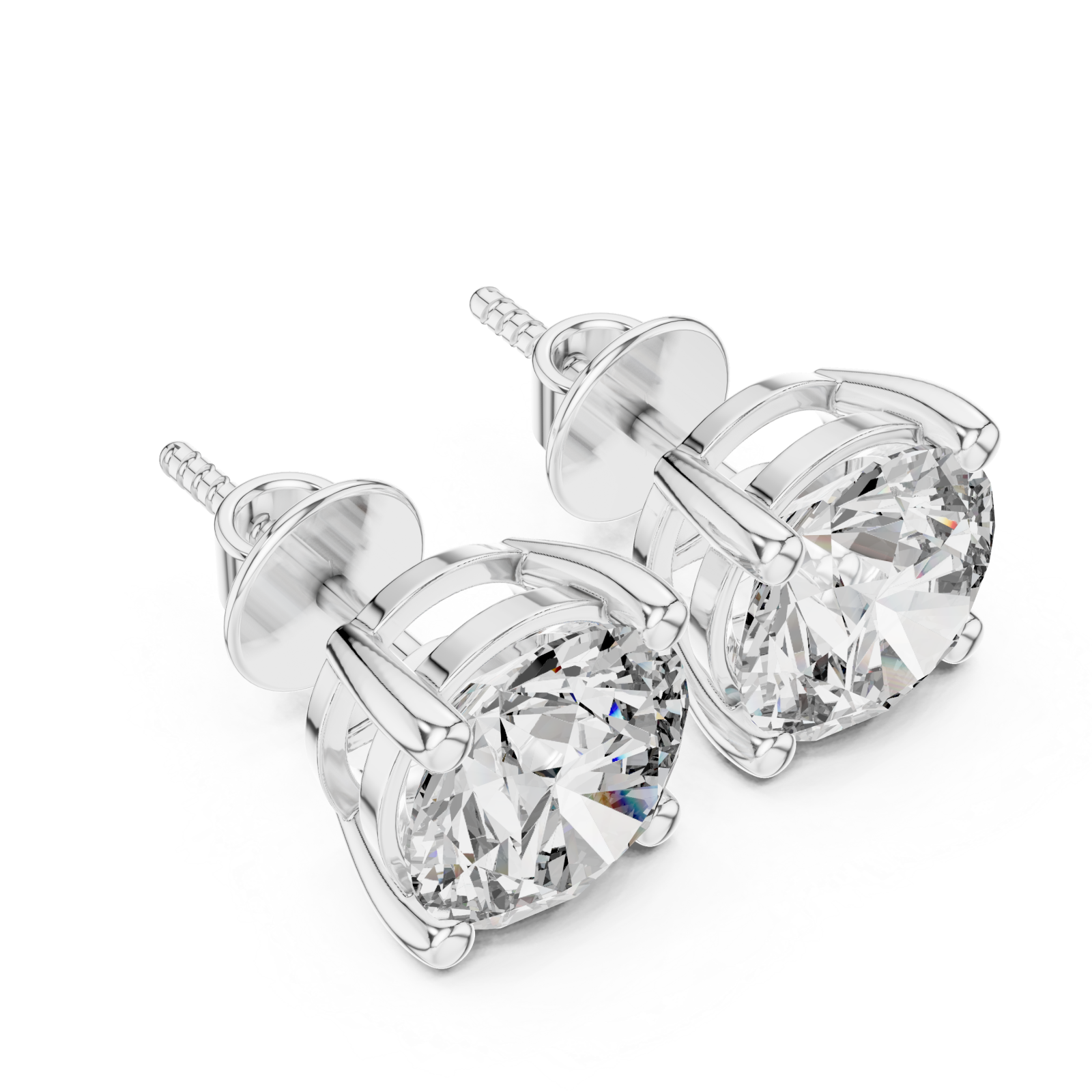  White Gold Pure Radiance Stud Earrings Right View