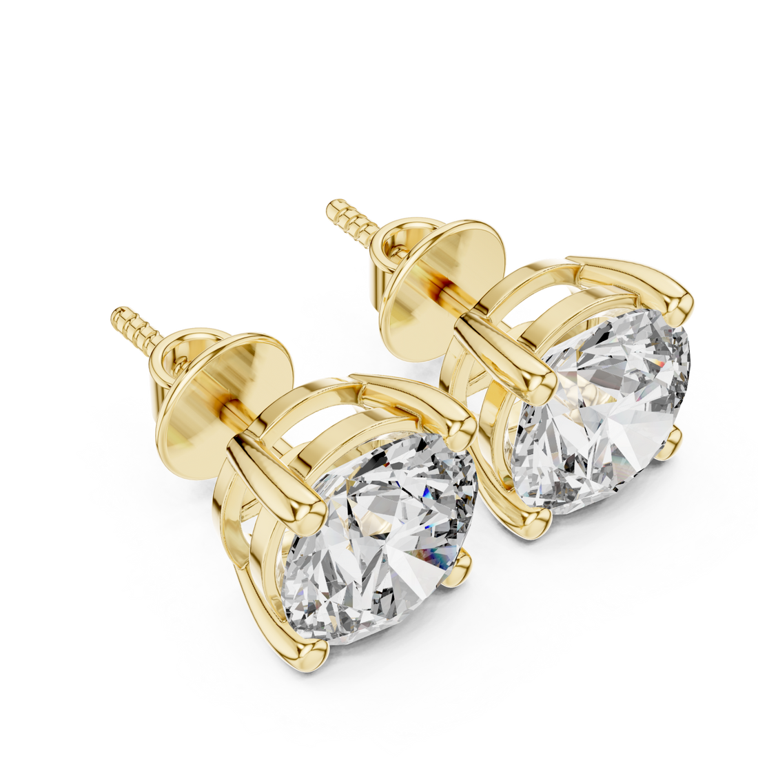 Gold Pure Radiance Stud Earrings Right View