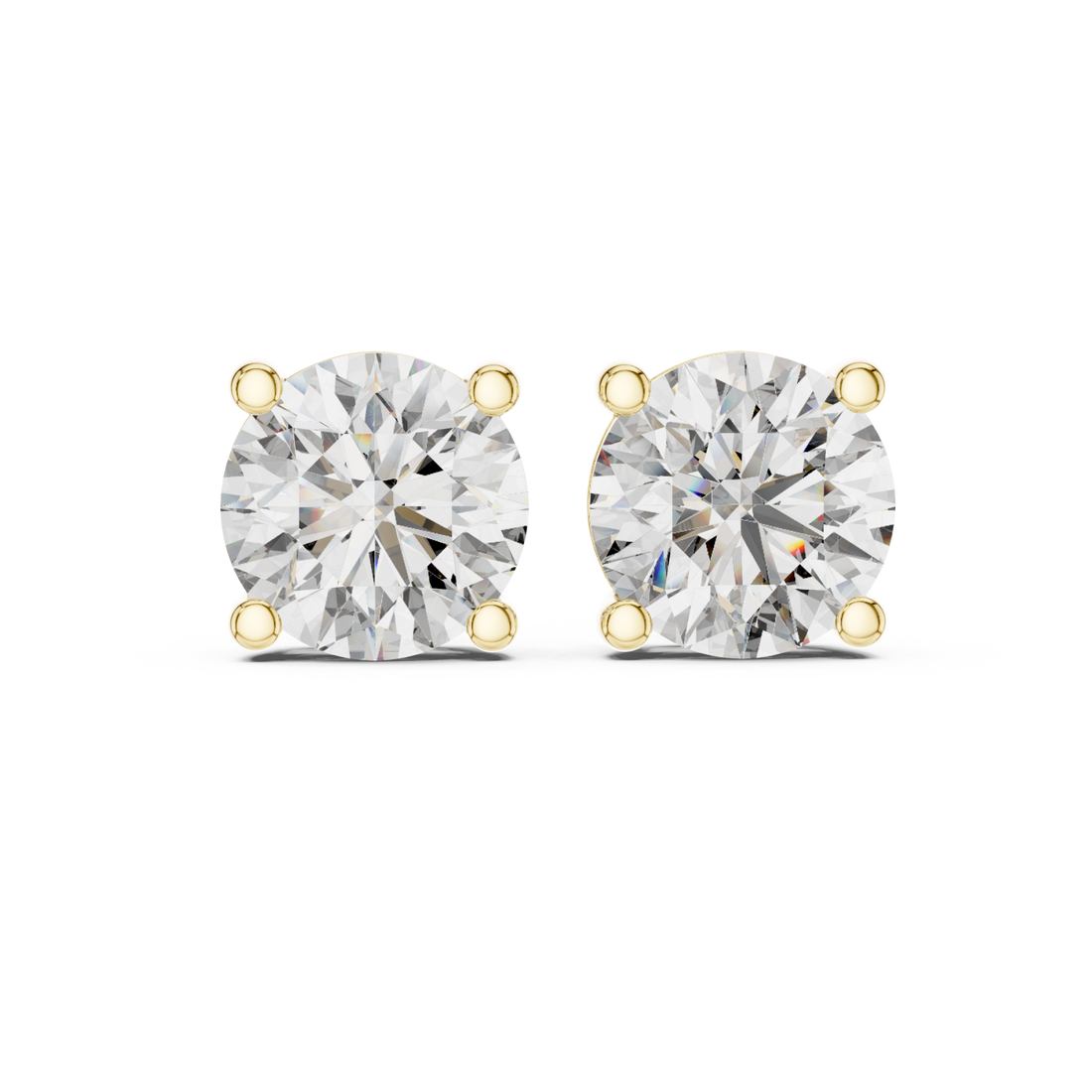 Gold Pure Radiance Stud Earrings Right View