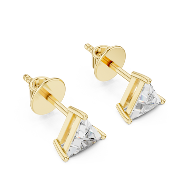 Gold Crystal Apex Luxe Stud Earrings Right View