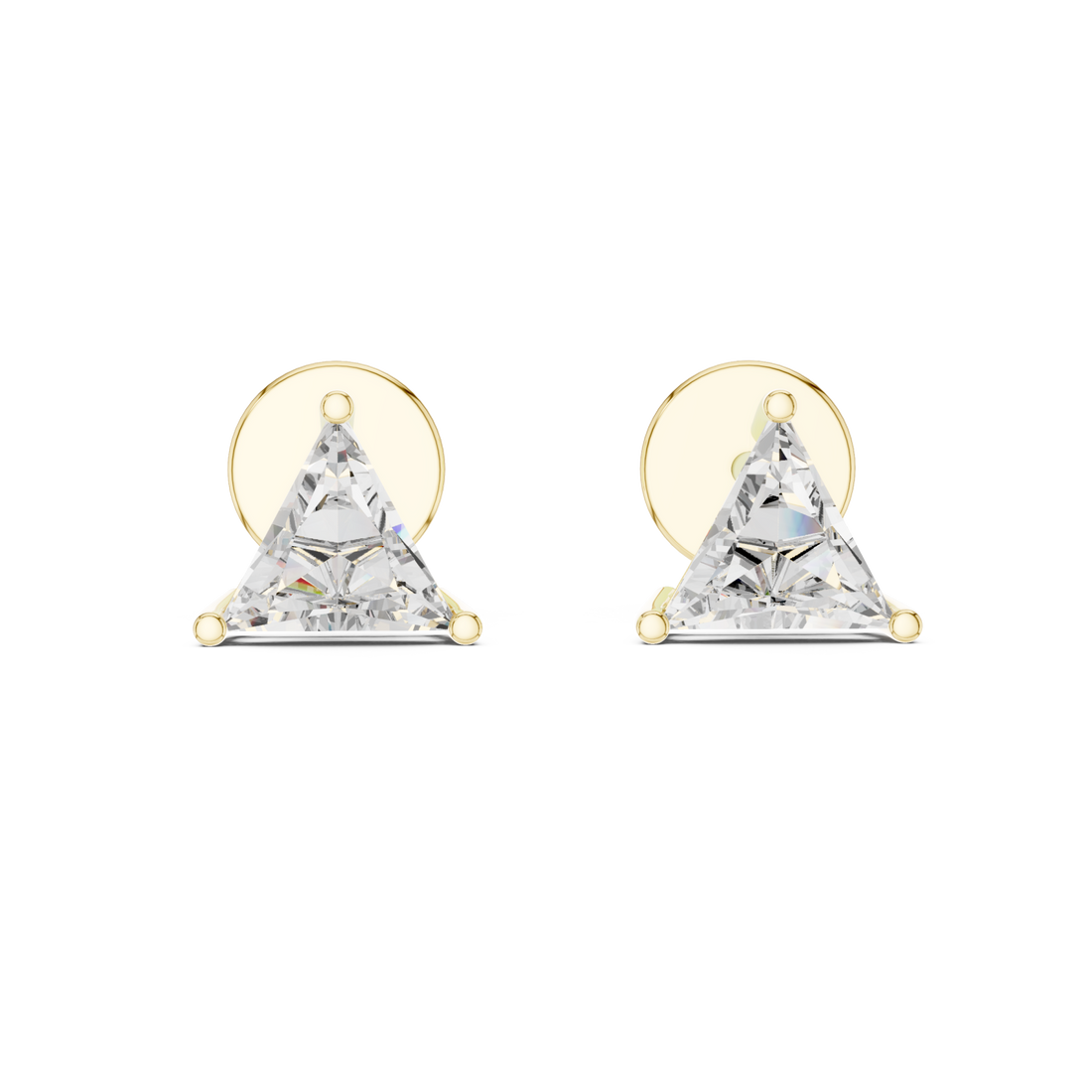 Gold Crystal Apex Luxe Stud Earrings Right View
