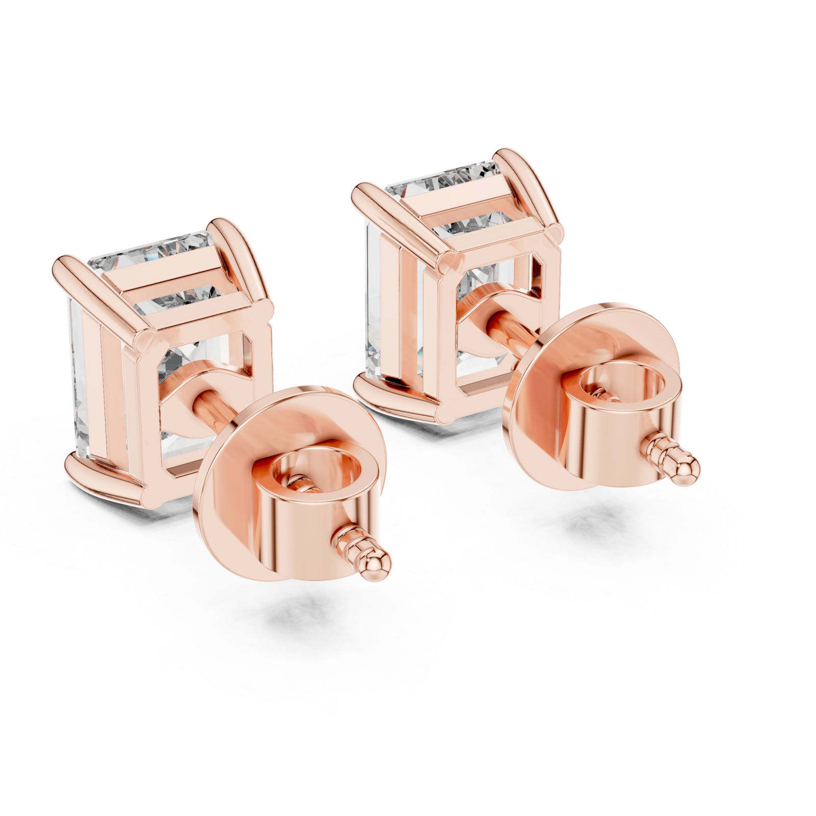  Rose Gold Sophia Grace Stud Earrings Side View