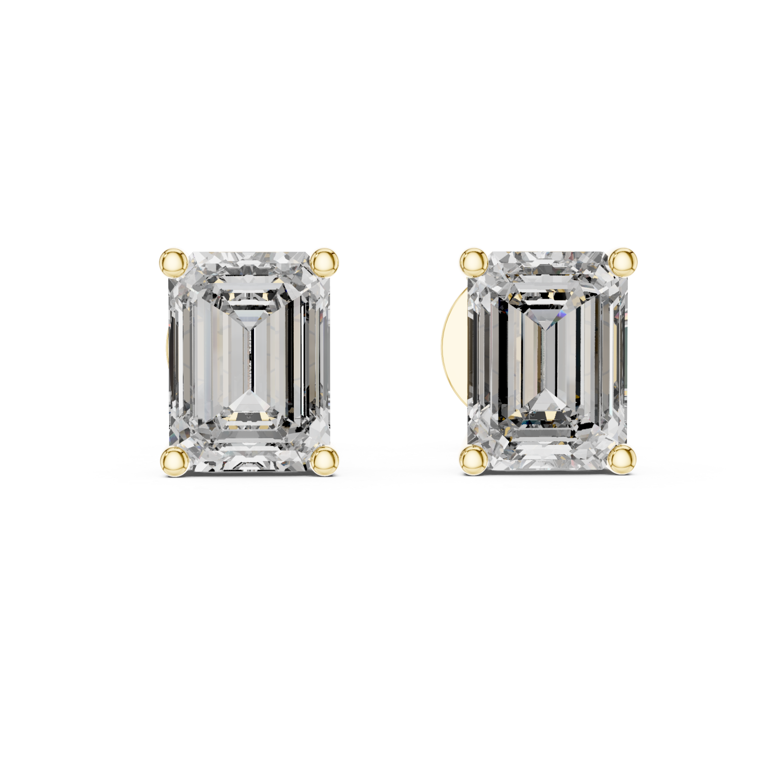  Gold Sophia Grace Stud Earrings Front View