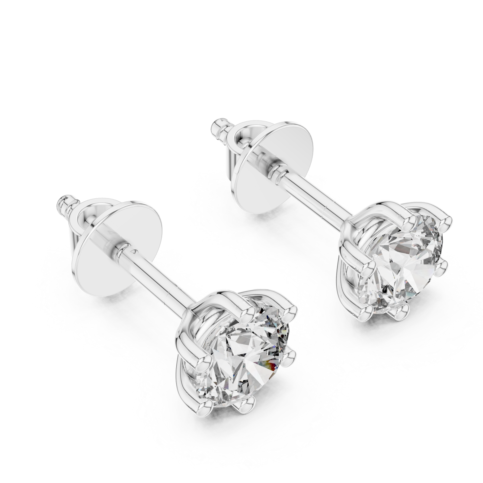  White Gold Promise Gleam Stud Earrings Right View