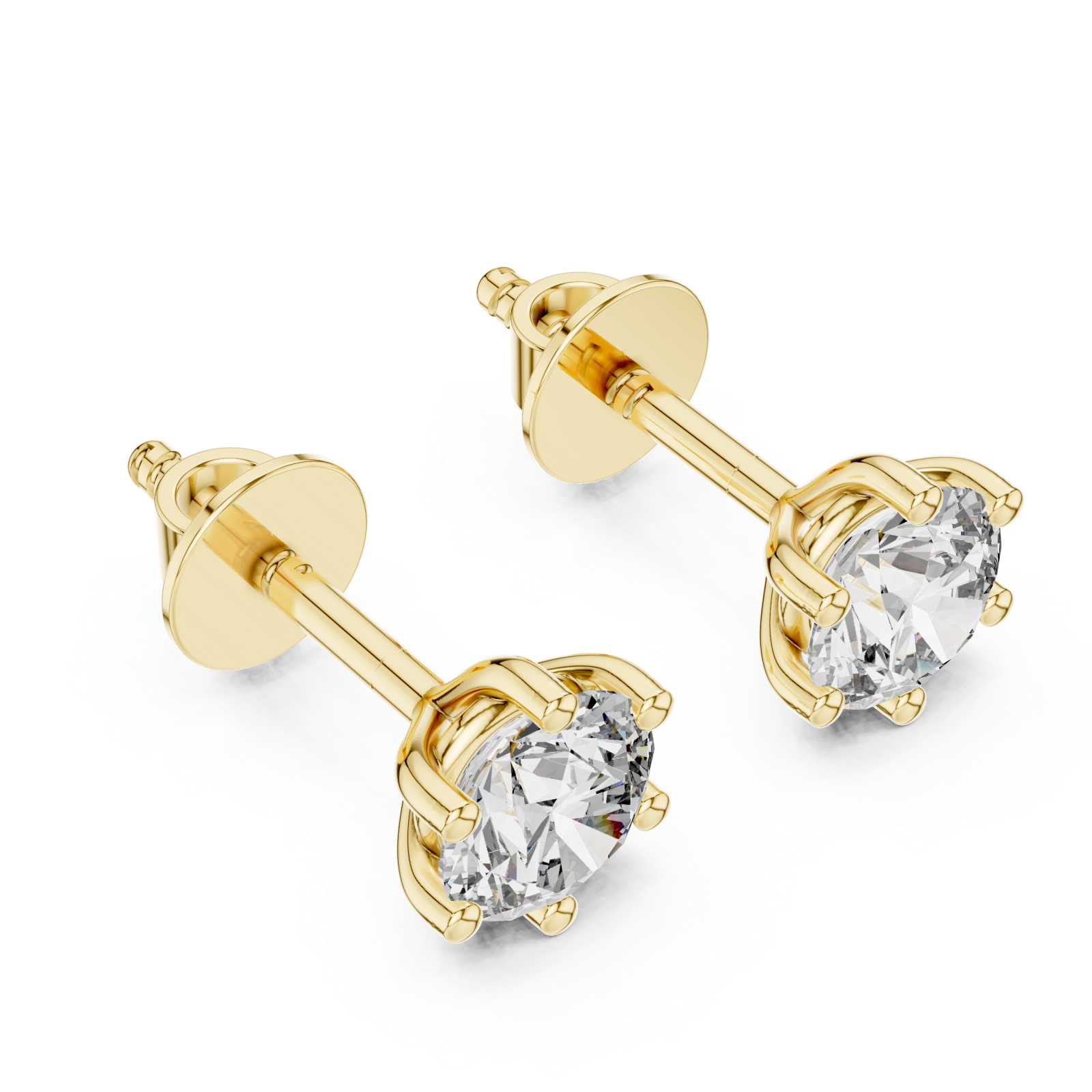 Gold Promise Gleam Stud Earrings Right View
