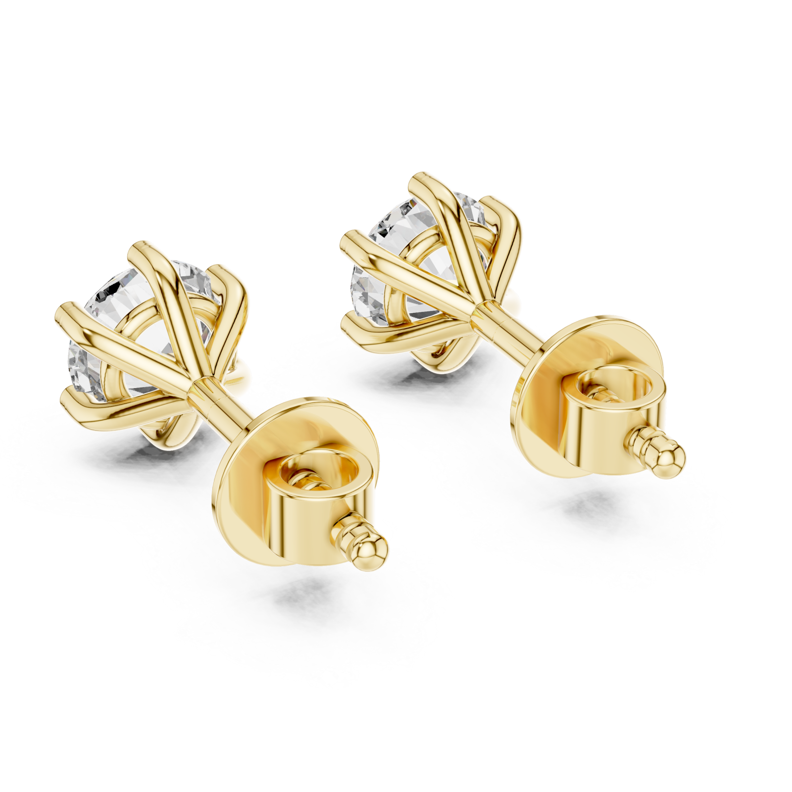  Gold Promise Gleam Stud Earrings Side View
