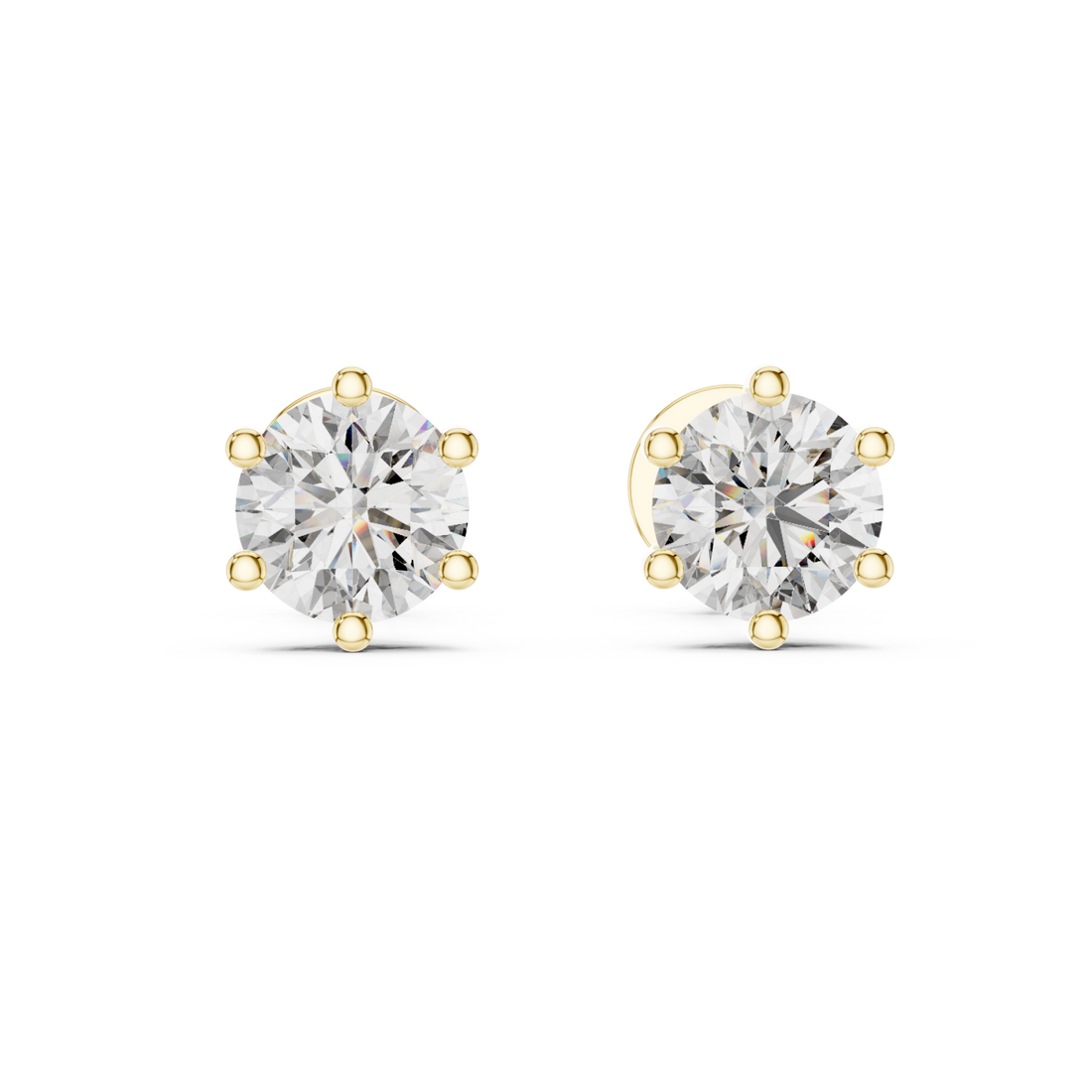 Gold Promise Gleam Stud Earrings Right View