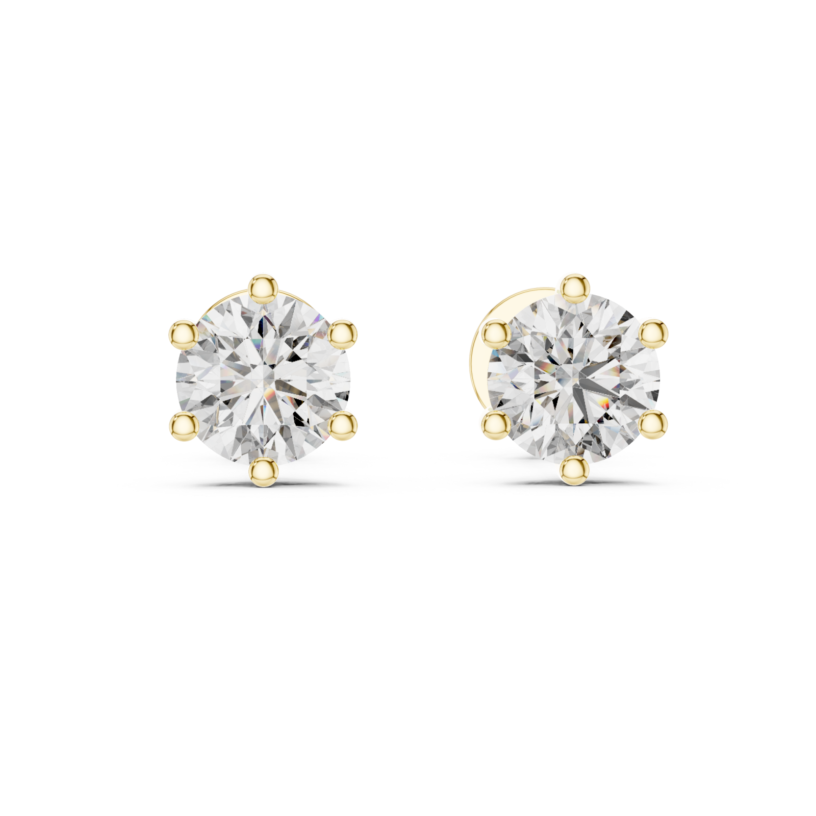  Gold Promise Gleam Stud Earrings Front View