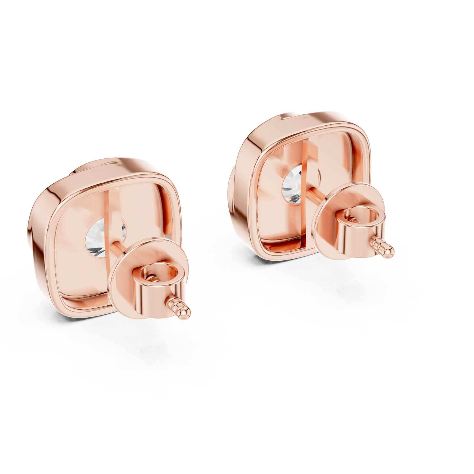 Rose Gold Twilight Embrace Stud Earrings Side View