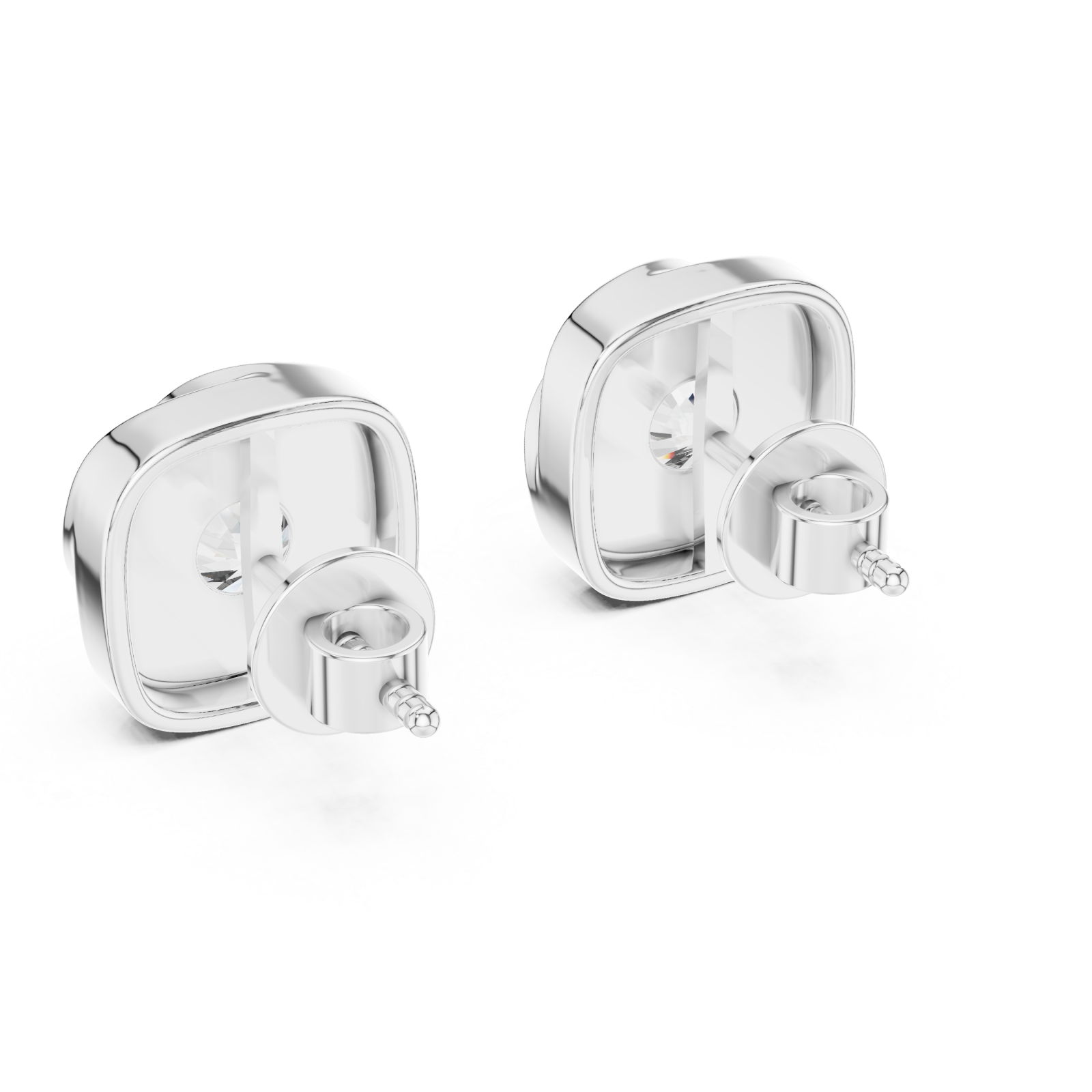  White Gold Twilight Embrace Stud Earrings Side View