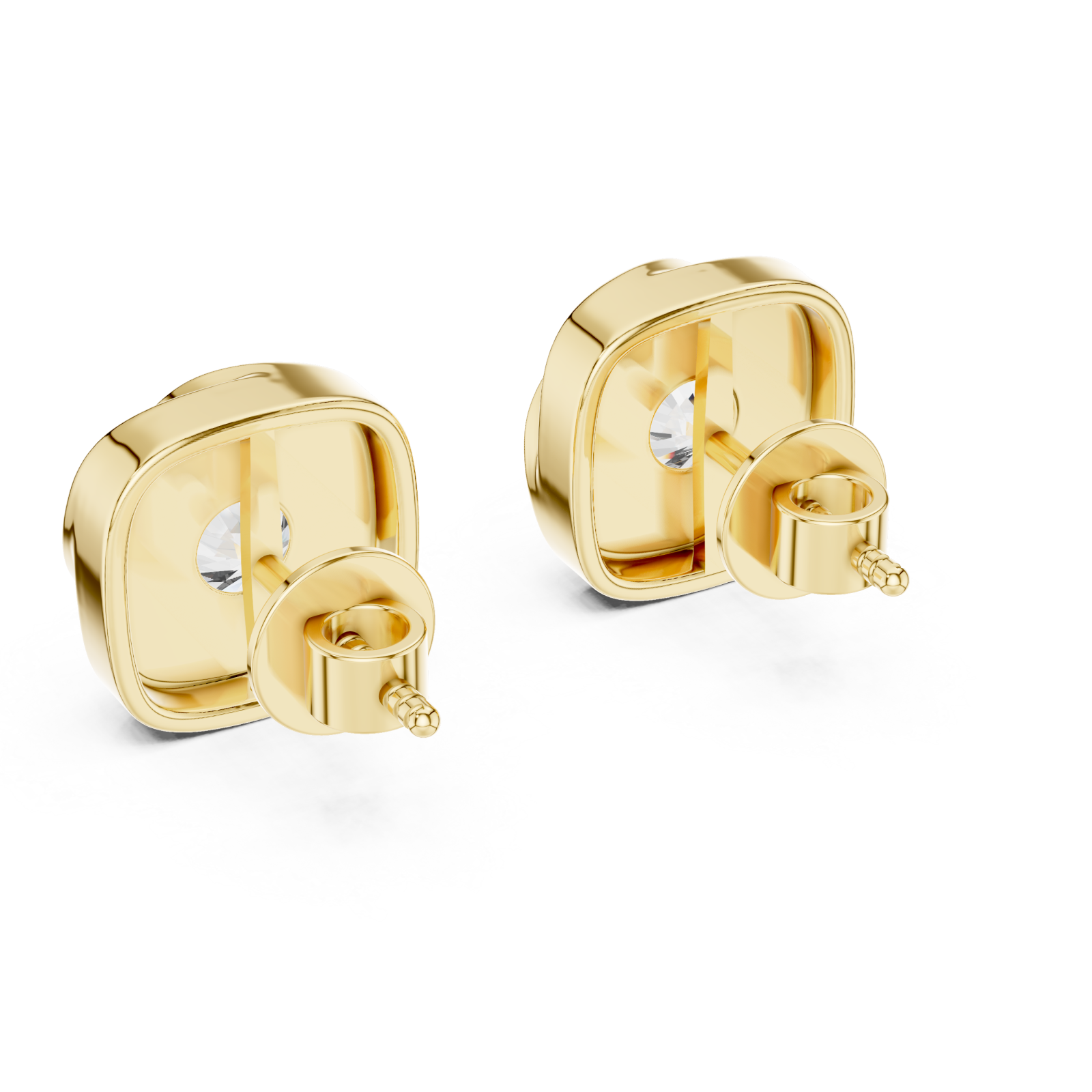  Gold Twilight Embrace Stud Earrings Side View