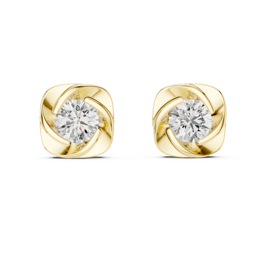 Gold Twilight Embrace Stud Earrings Right View