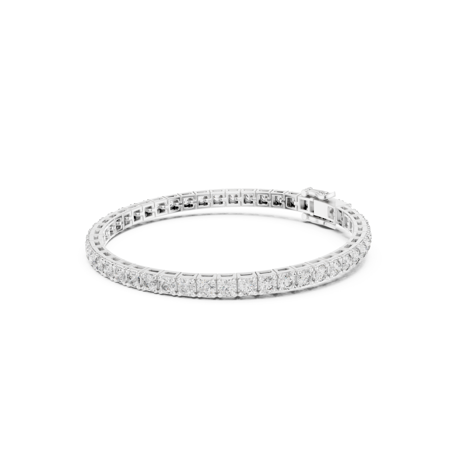  White Gold Celestial Radiance Charm Bracelet Left View