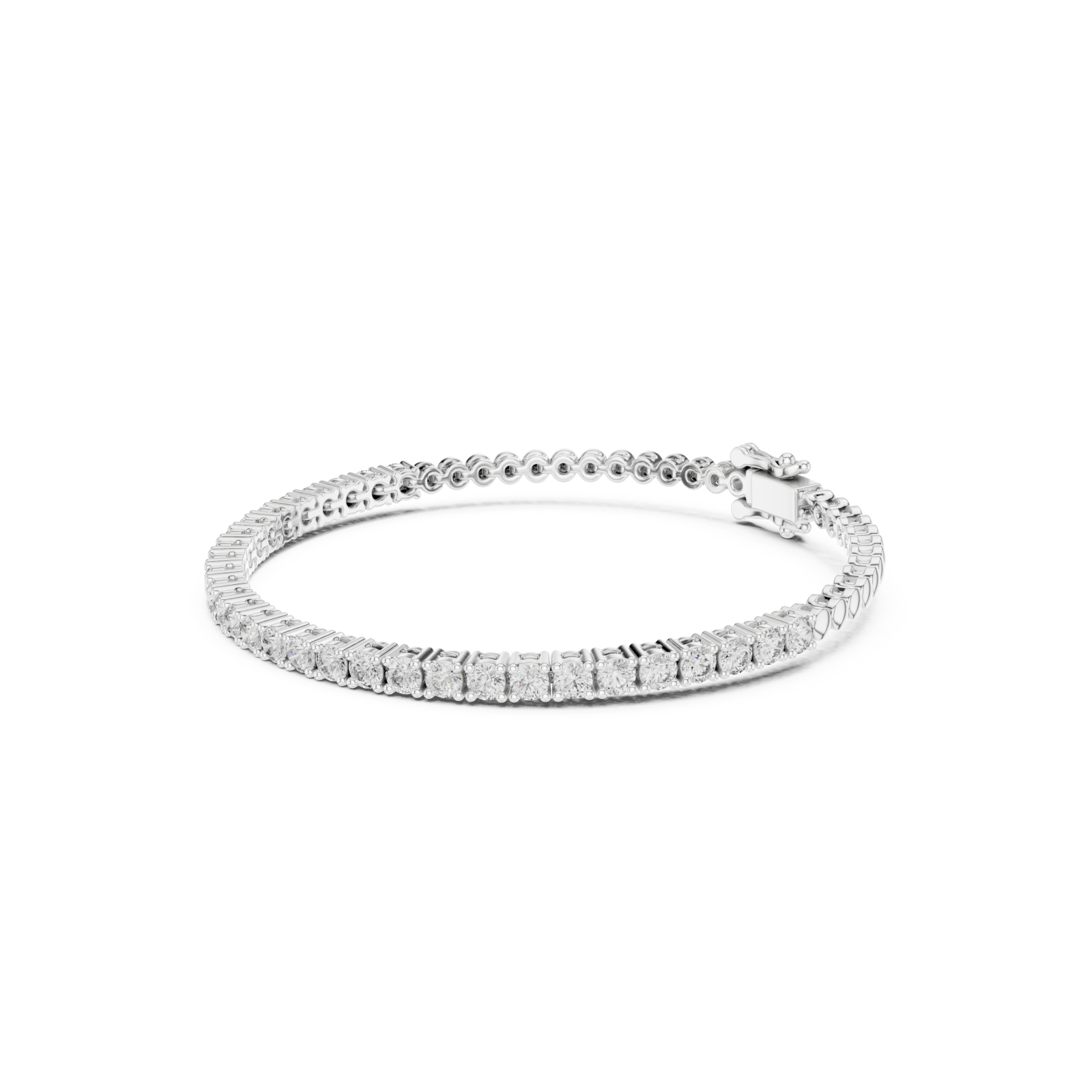  White Gold Twilight Embrace Sparkle Bracelet Left View