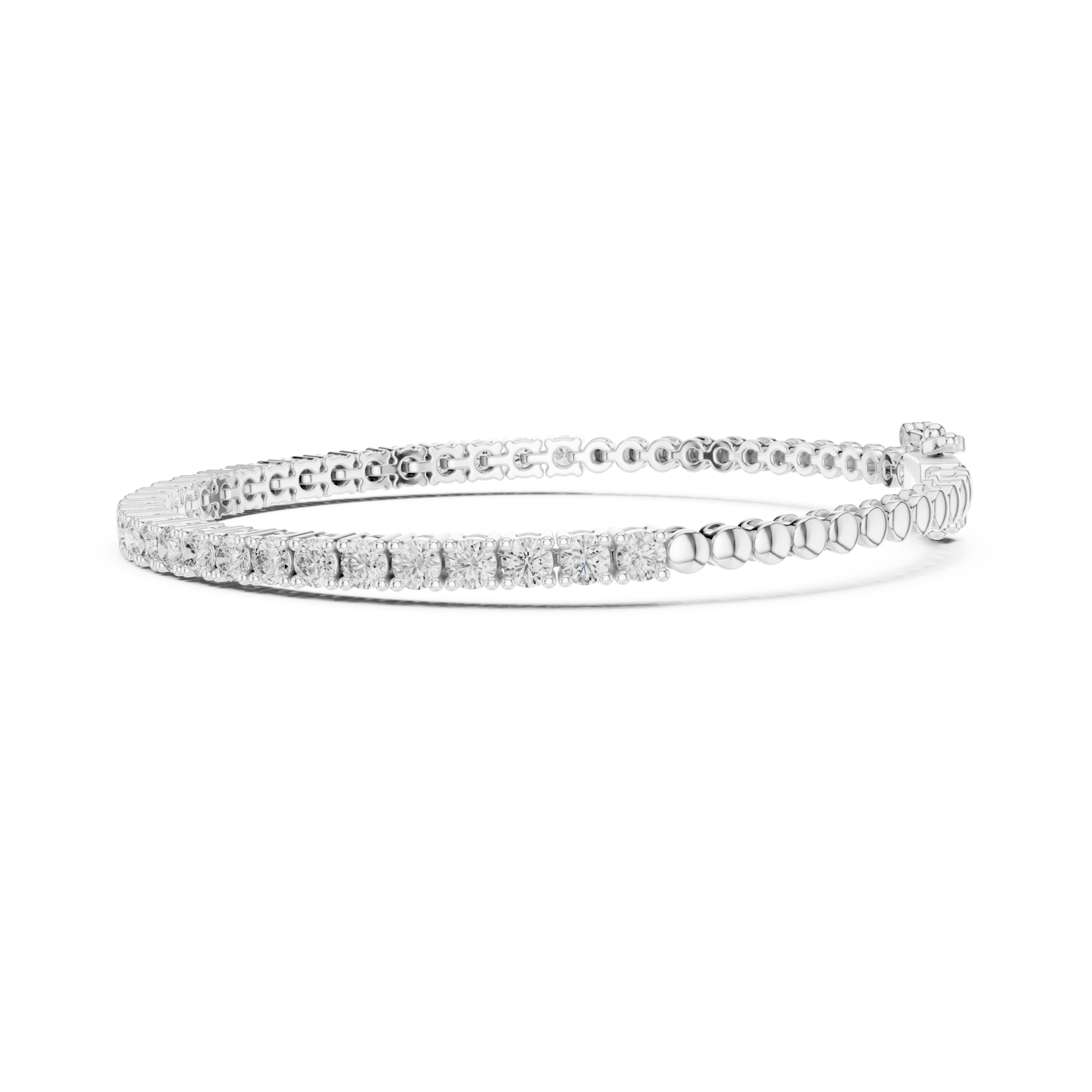  White Gold Twilight Embrace Sparkle Bracelet Side View