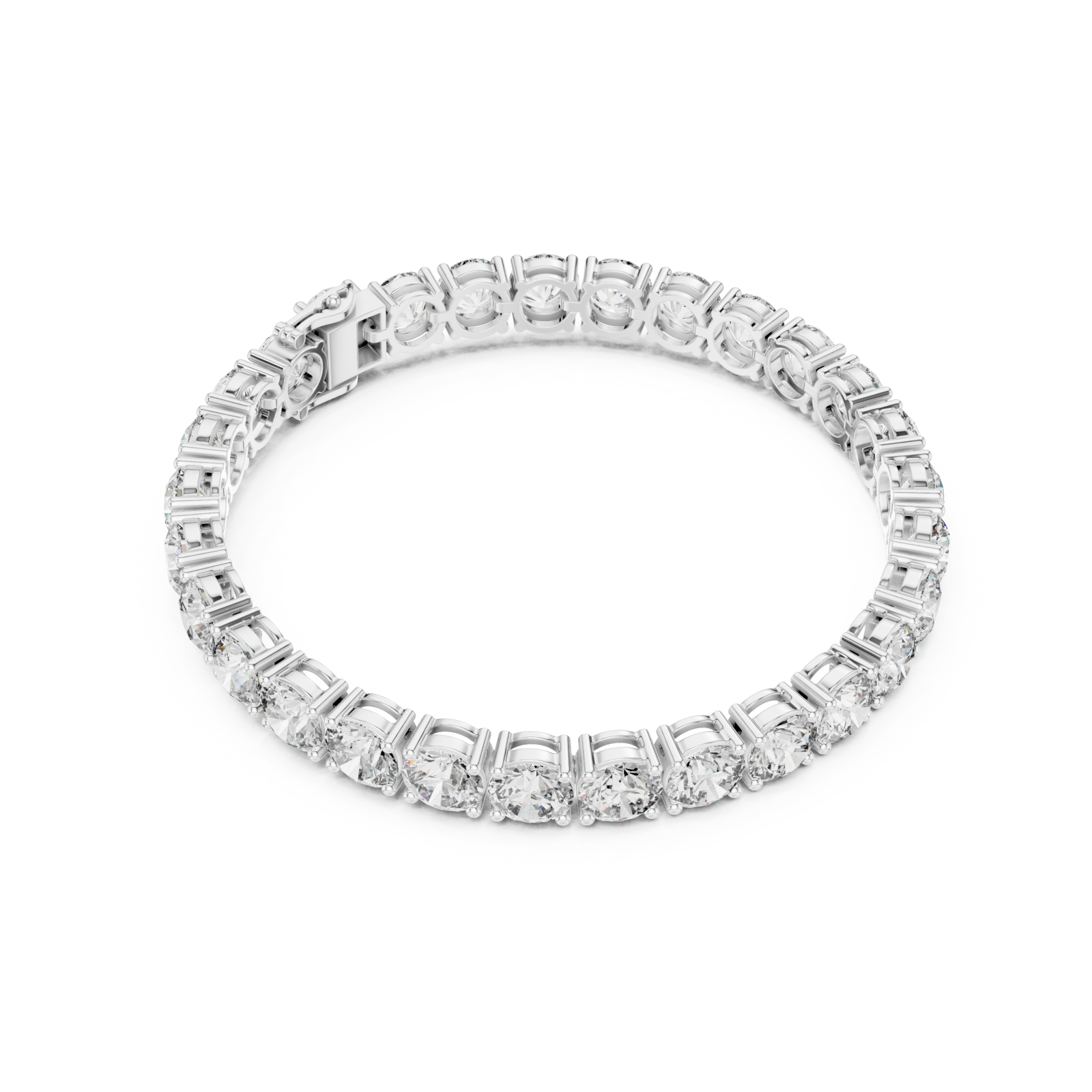  White Gold Luminous Grandeur Harmony Bangle Front View