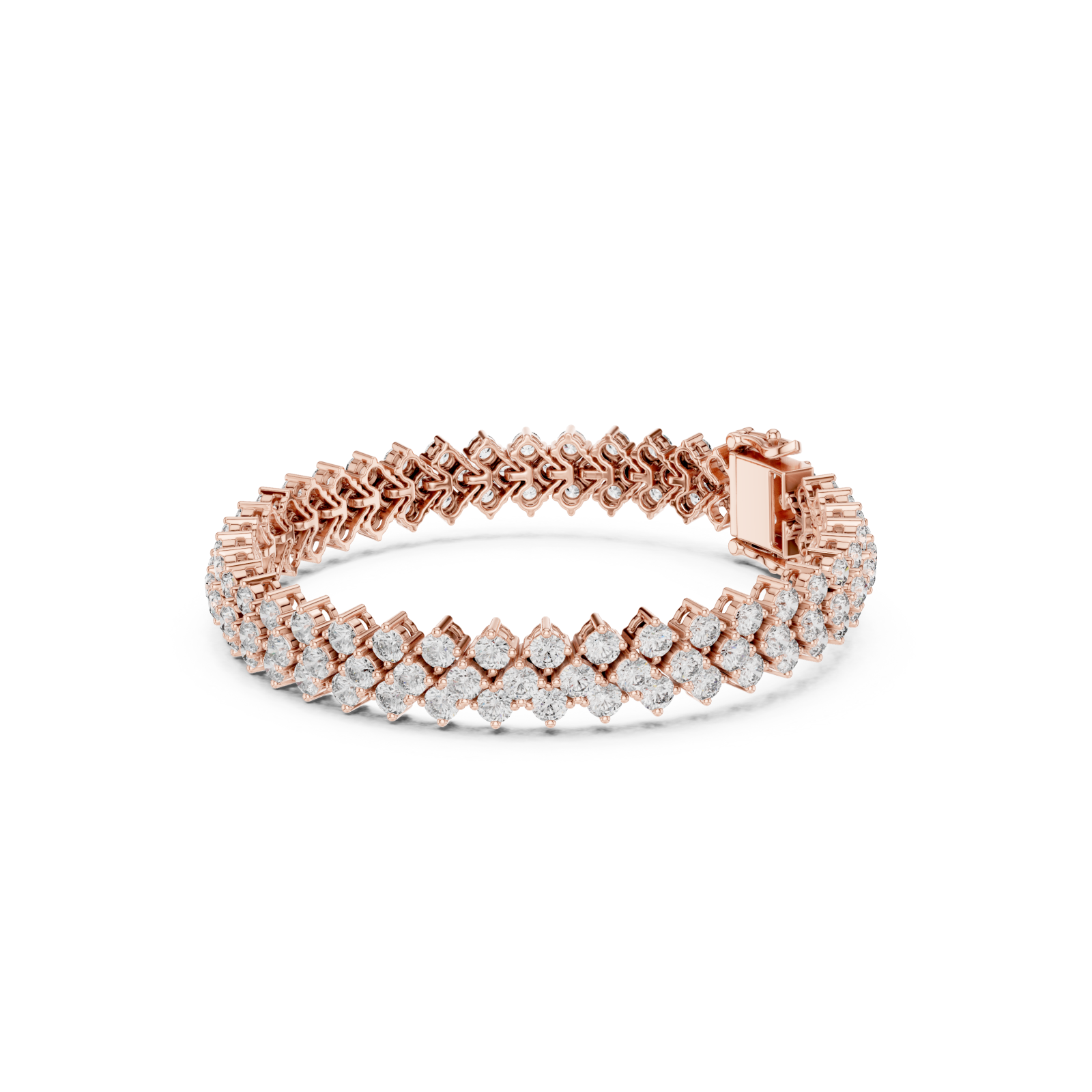  Rose Gold Eternal Grace Layered Sparkle Bracelet Left View