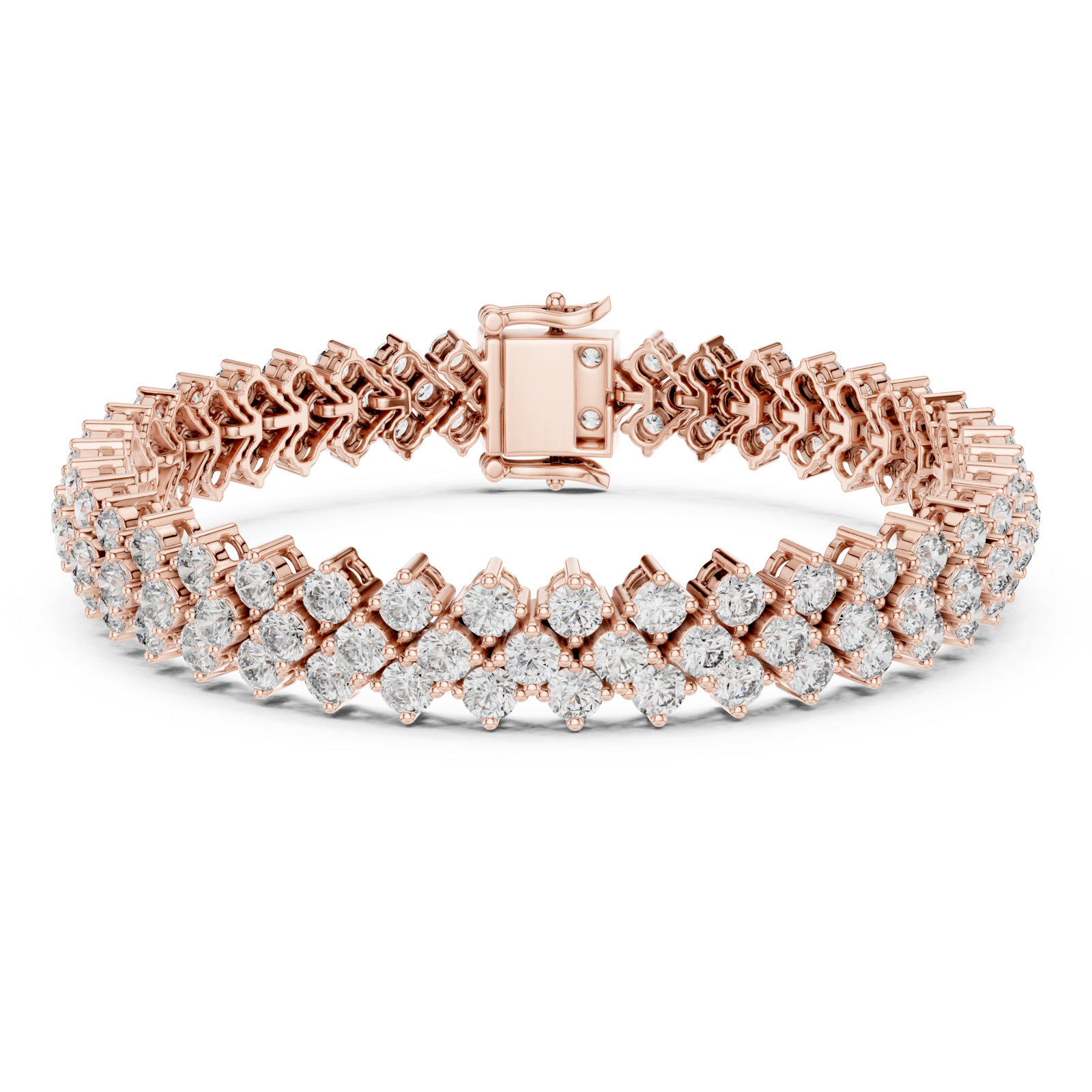  Rose Gold Eternal Grace Layered Sparkle Bracelet Right View