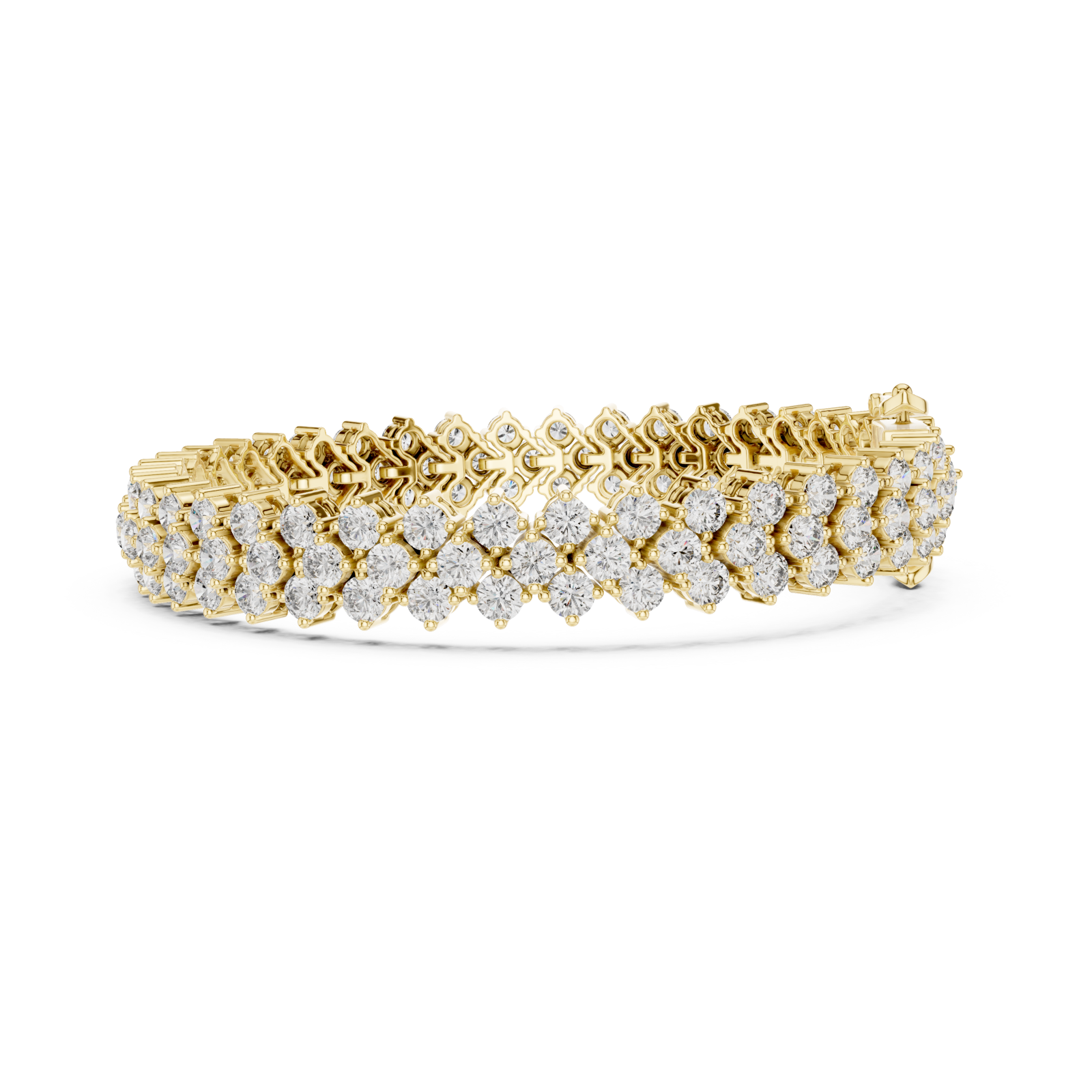 Gold Eternal Grace Layered Sparkle Bracelet Side View