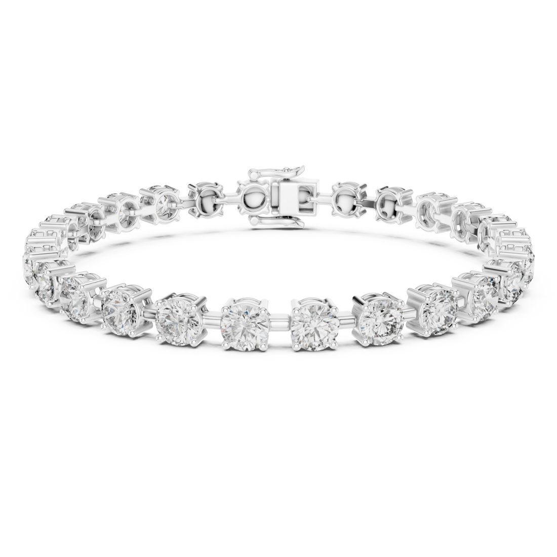  White Gold Eternal Glow Tennis Lineage Bracelet Right View