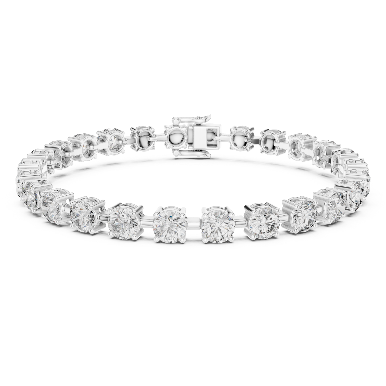  White Gold Eternal Glow Tennis Lineage Bracelet Right View