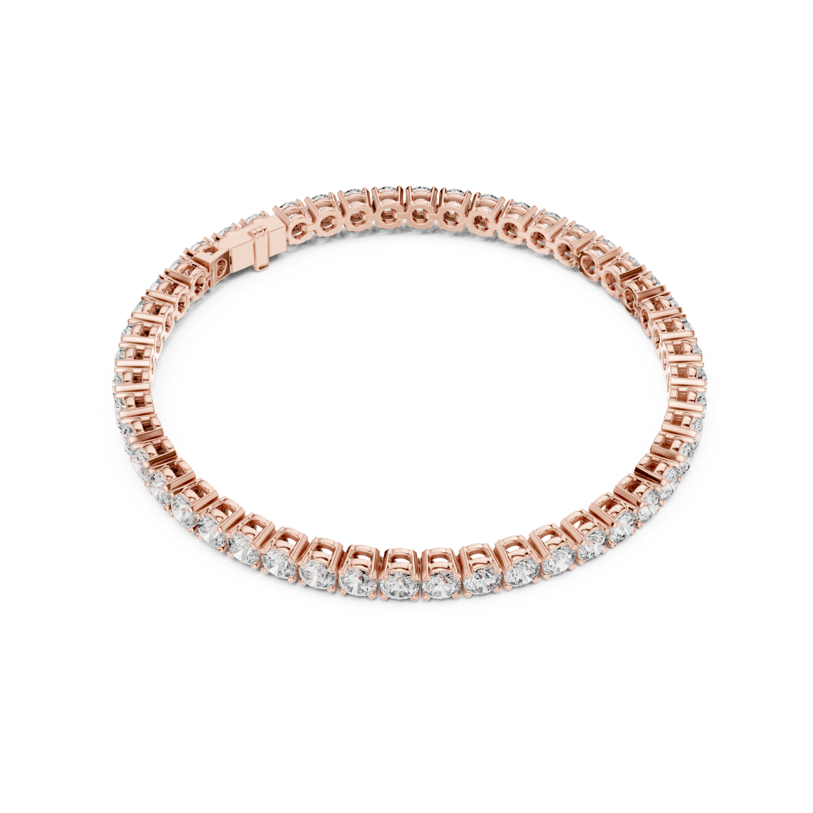  Rose Gold Celestial Soft Radiance Torsade Bracelet Front View