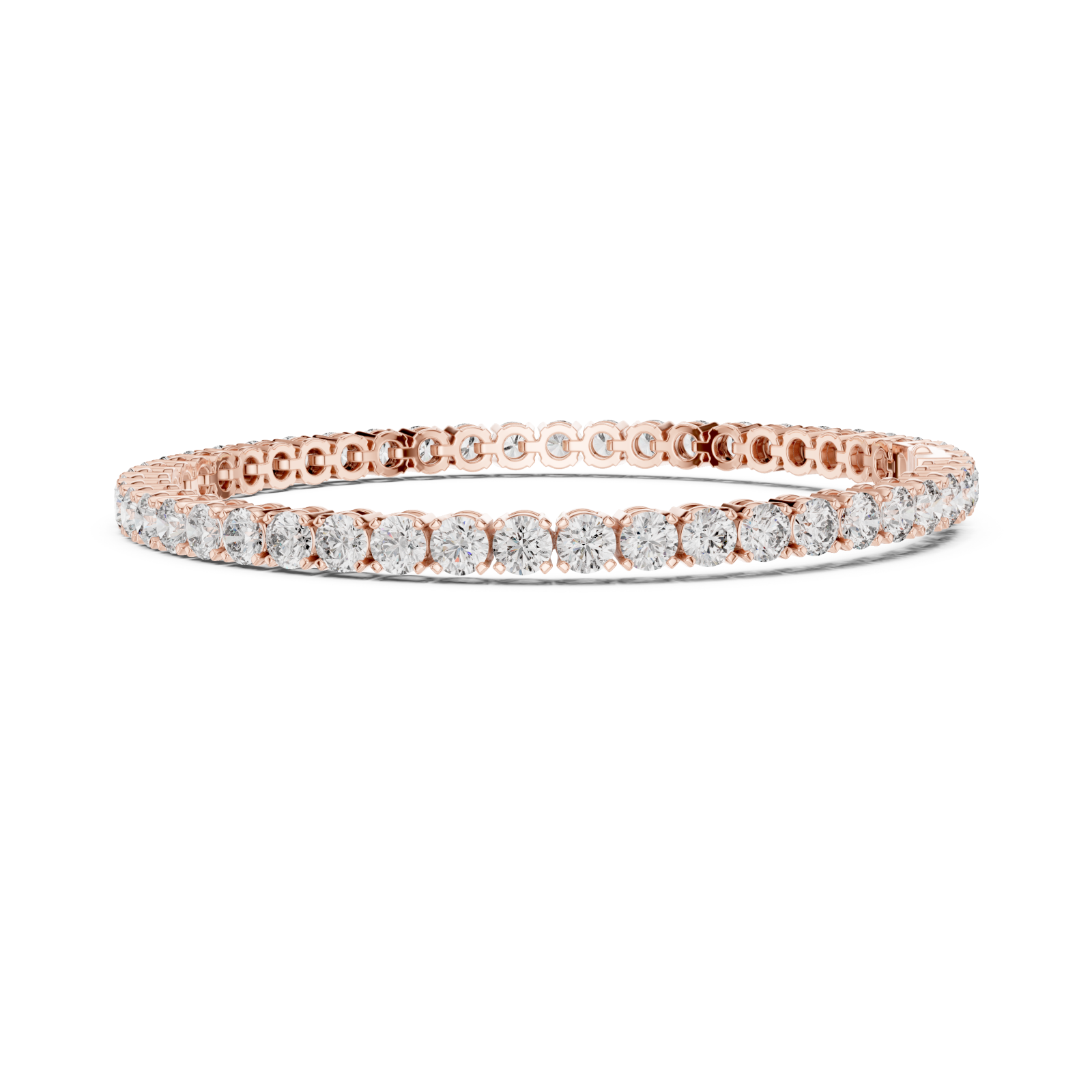  Rose Gold Celestial Soft Radiance Torsade Bracelet Side View