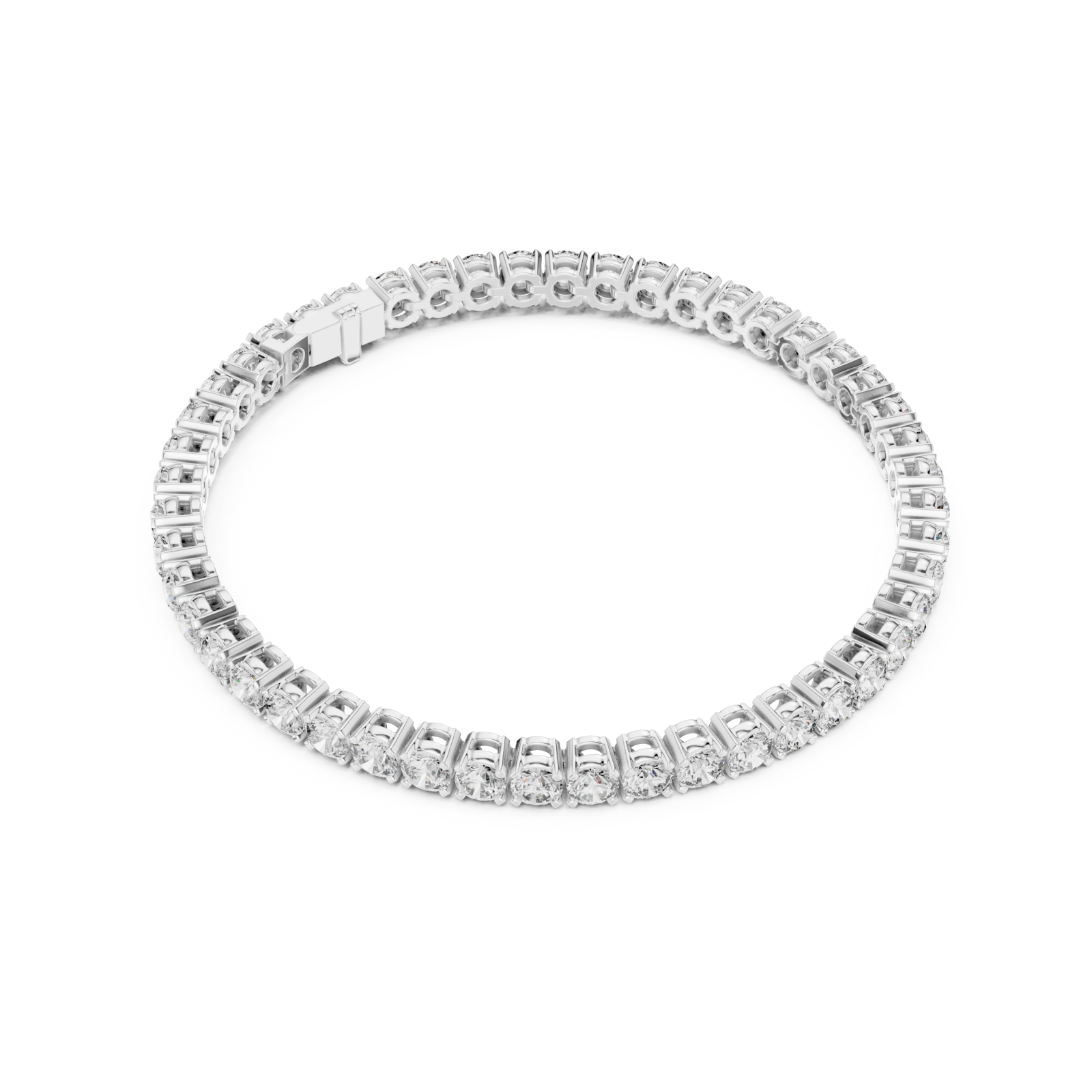  White Gold Celestial Soft Radiance Torsade Bracelet Front View