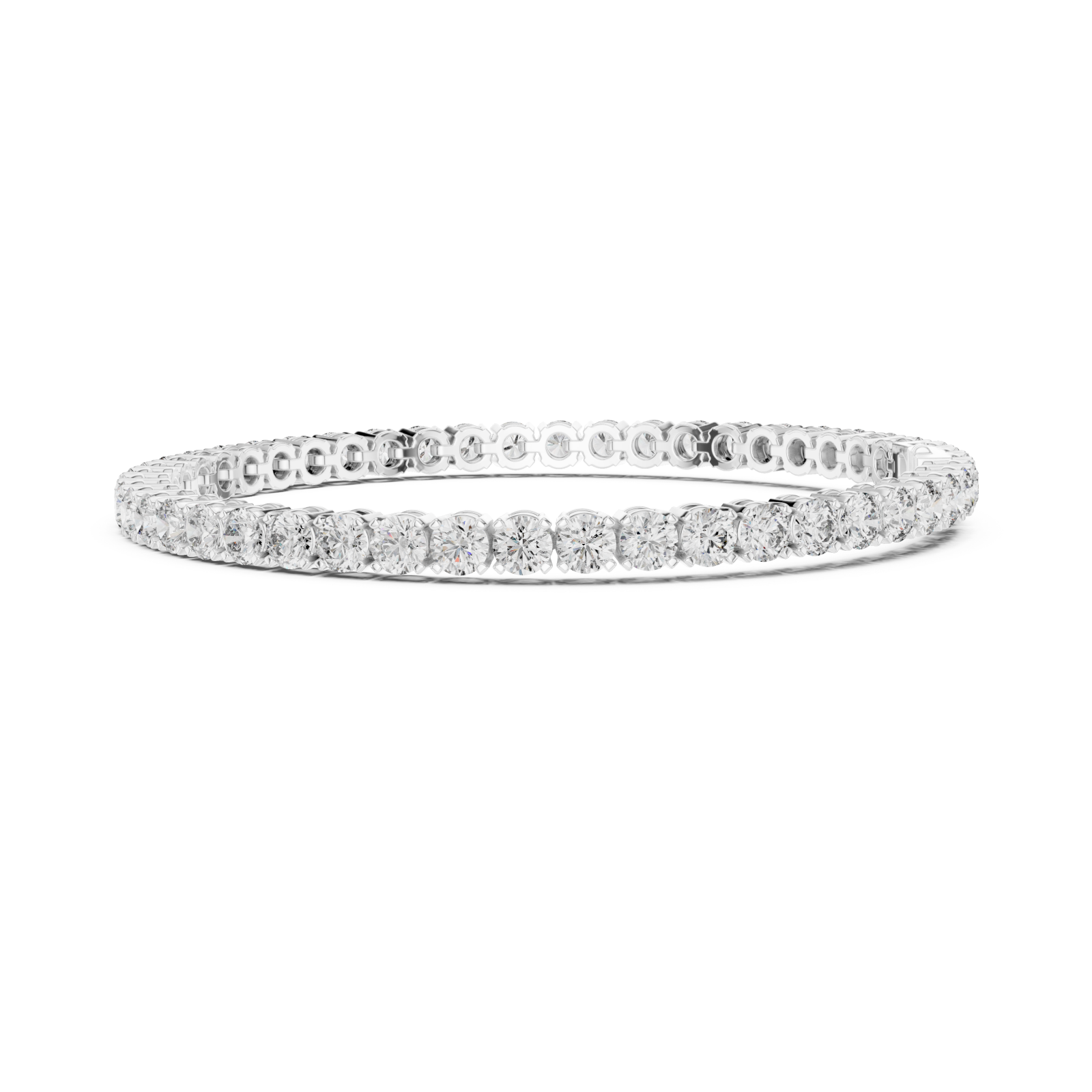  White Gold Celestial Soft Radiance Torsade Bracelet Side View