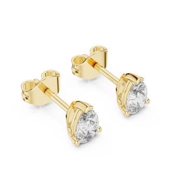 Gold Luminous Pure Simple Stud Earrings Right View