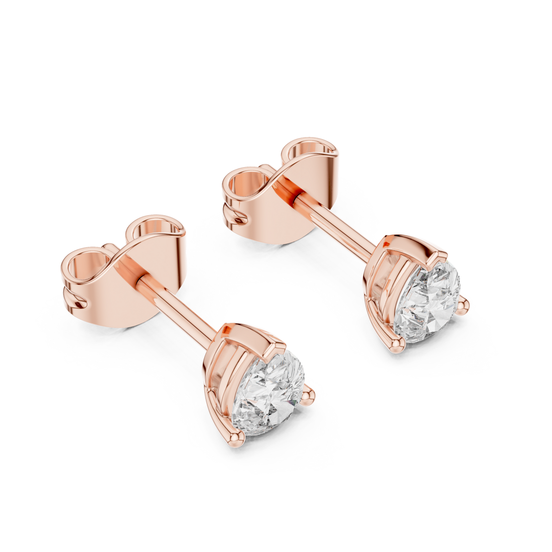  Rose Gold Pure Grace Petite Stud Earrings Right View