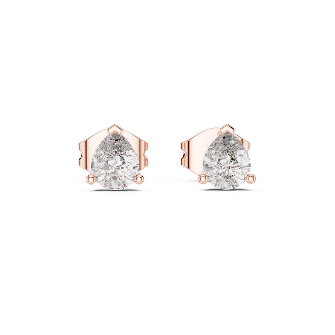  Rose Gold Pure Grace Petite Stud Earrings Right View