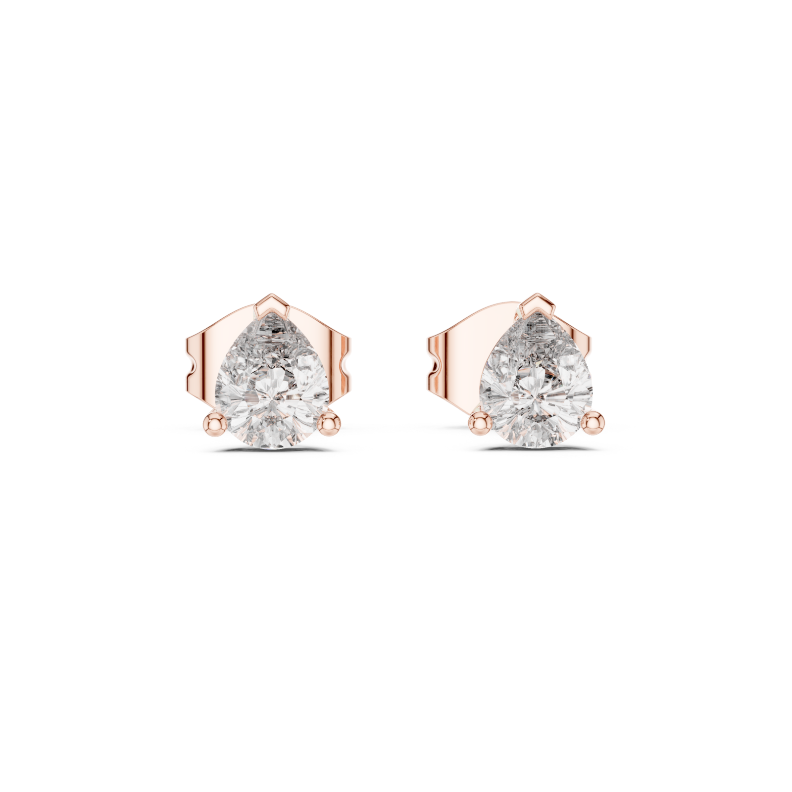  Rose Gold Pure Grace Petite Stud Earrings Front View