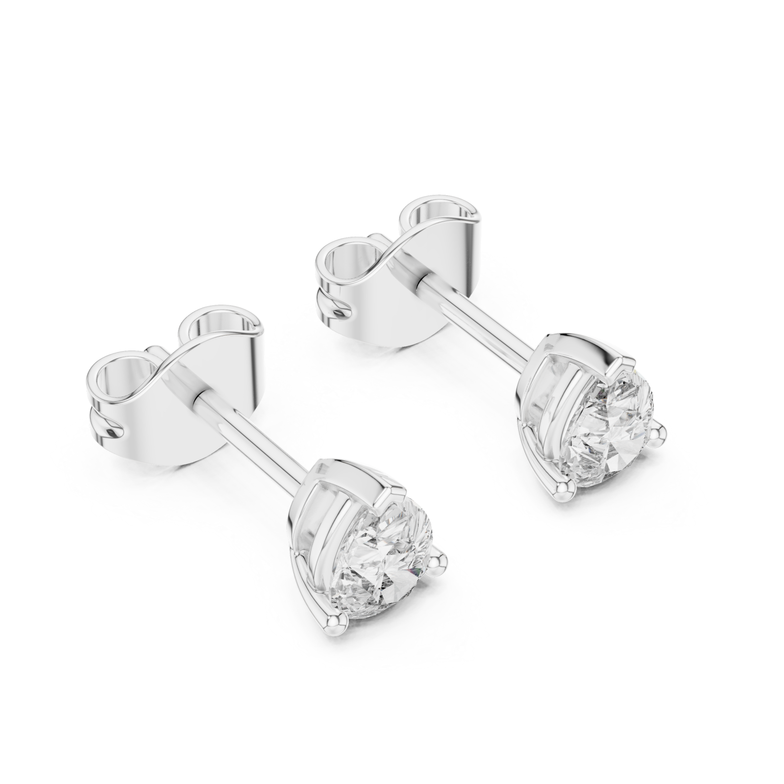  White Gold Pure Grace Petite Stud Earrings Right View
