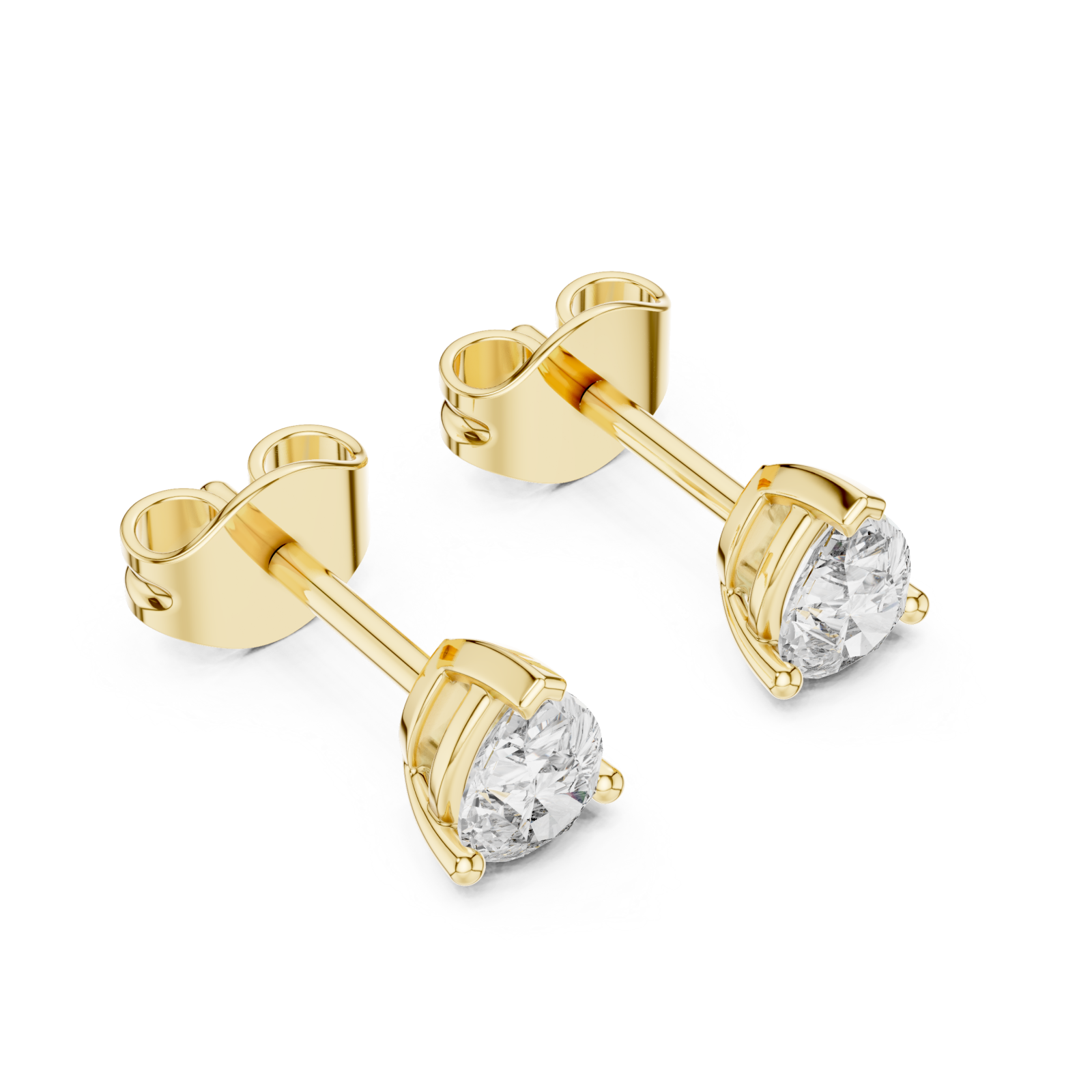 Gold Pure Grace Petite Stud Earrings Right View