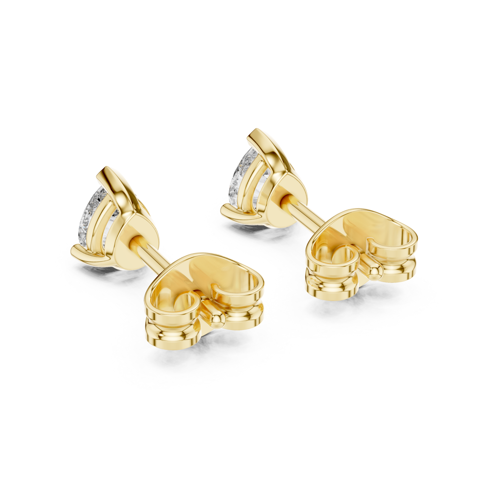  Gold Pure Grace Petite Stud Earrings Side View