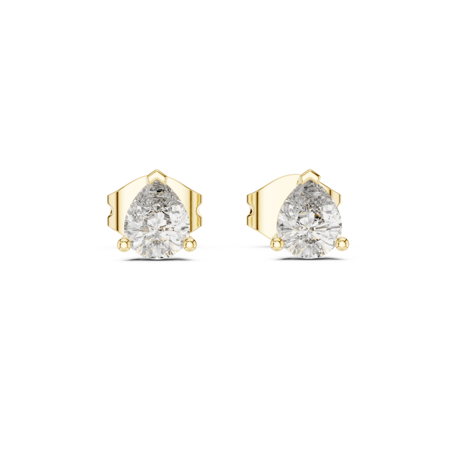  Gold Pure Grace Petite Stud Earrings Front View