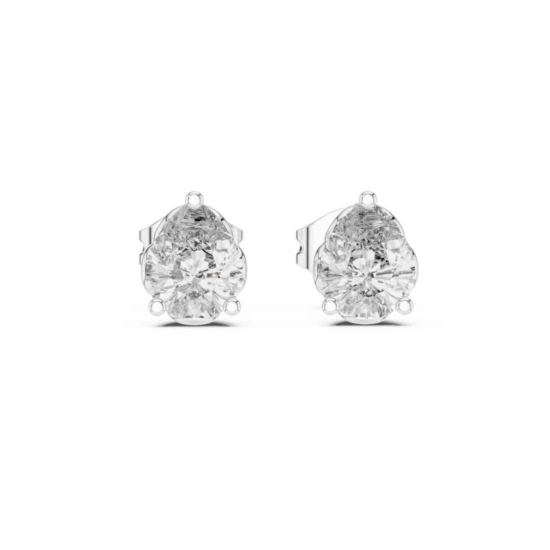  White Gold Twist Embrace Stud Earrings Right View