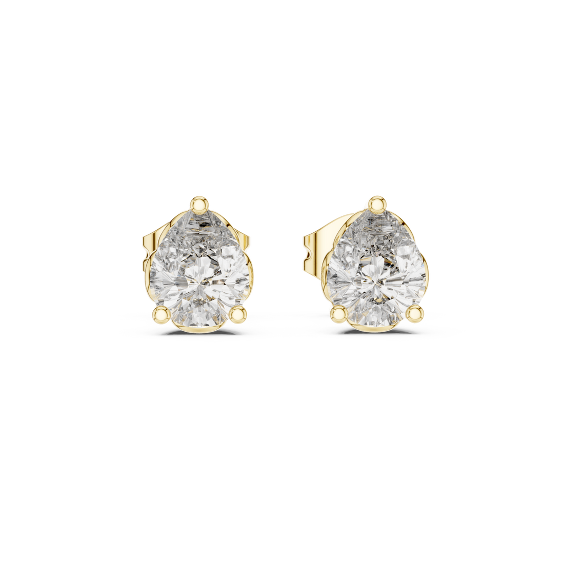 Gold Twist Embrace Stud Earrings Right View