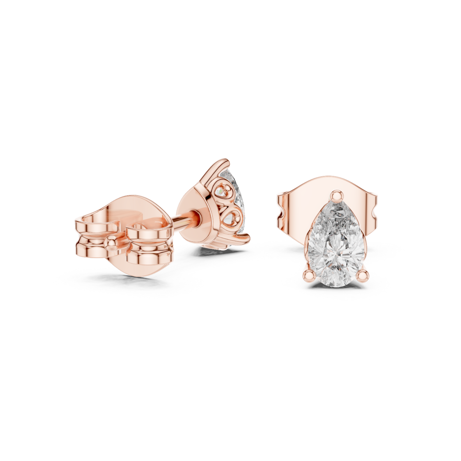  Rose Gold Pure Reflection Studs Left View