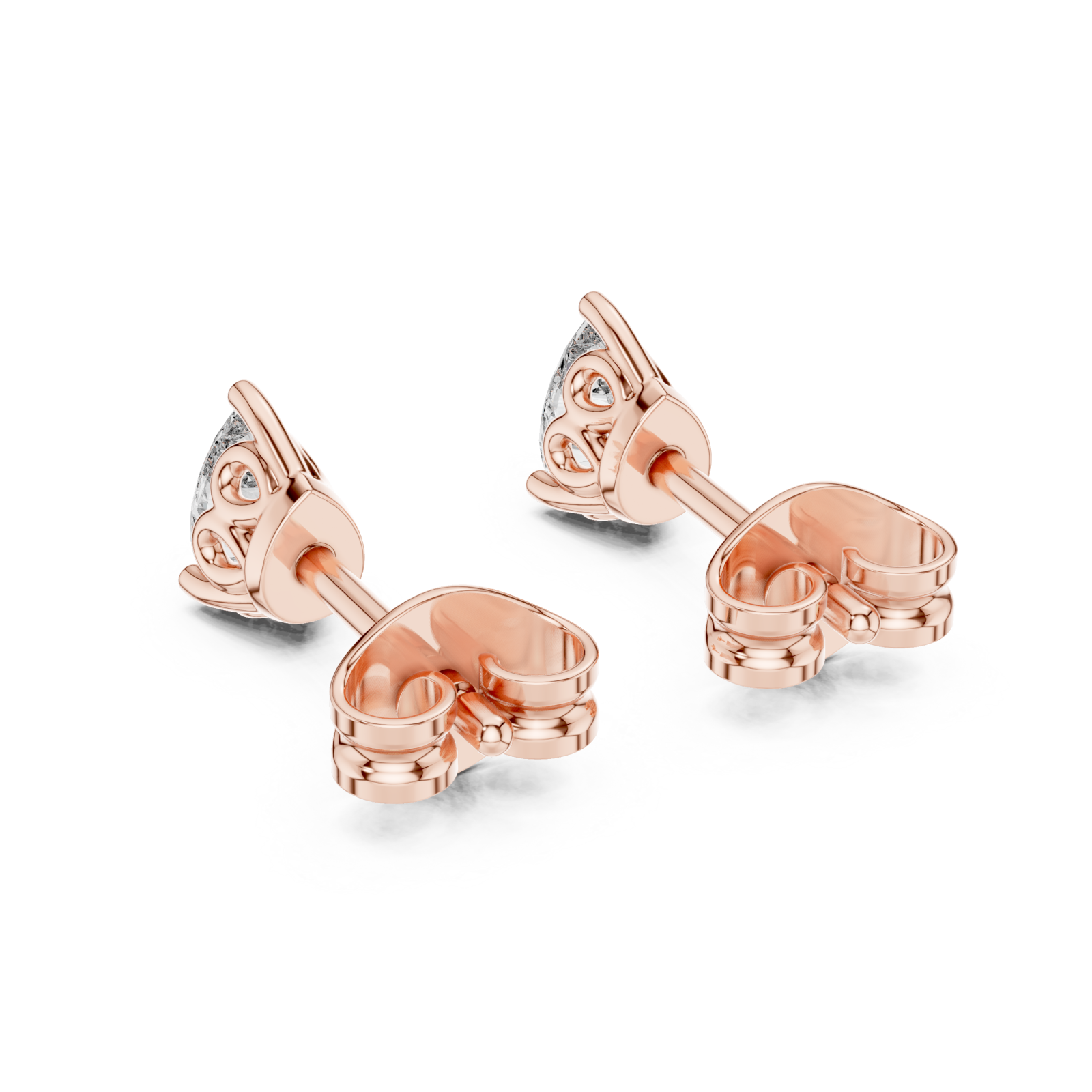  Rose Gold Pure Reflection Studs Side View