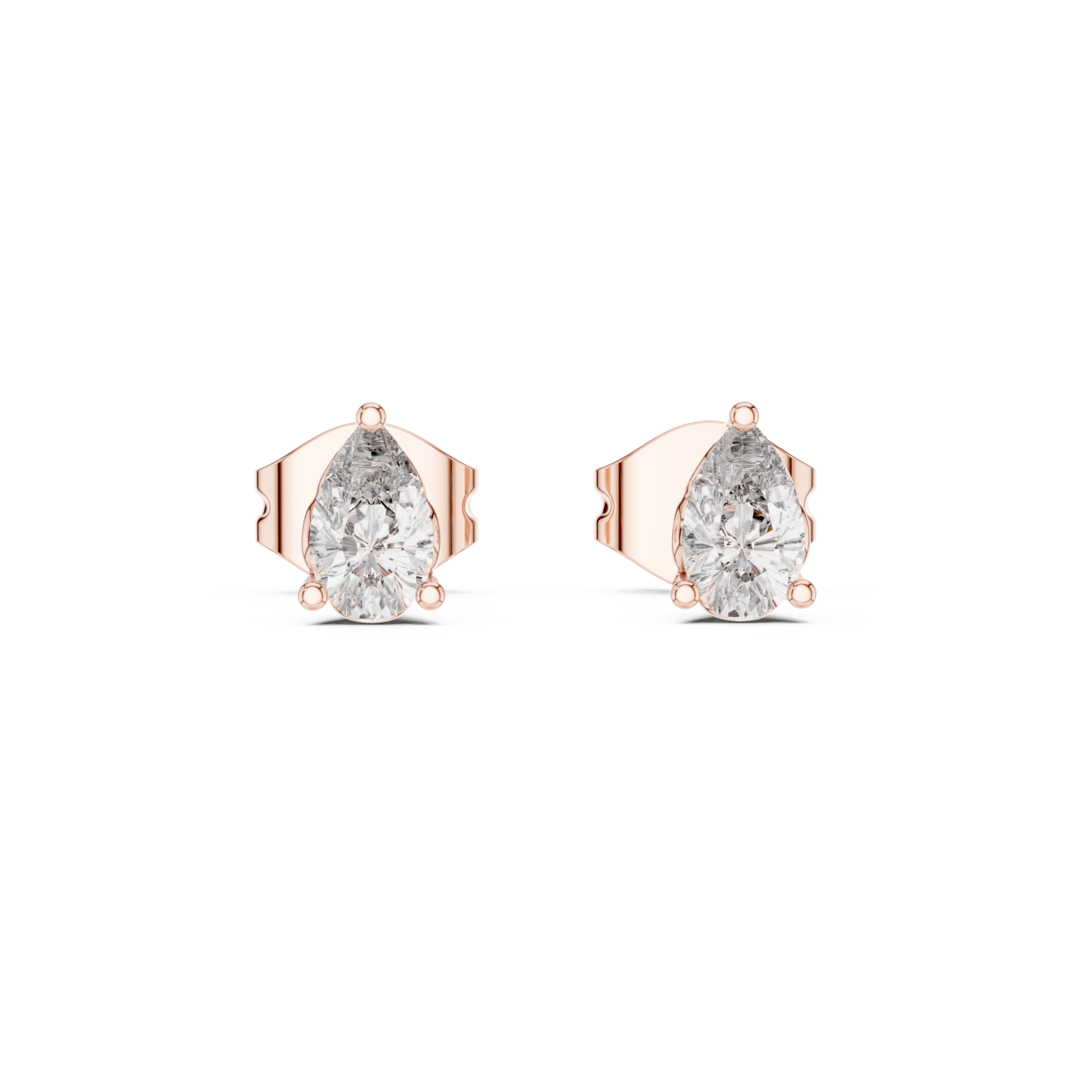  Rose Gold Pure Reflection Studs Front View
